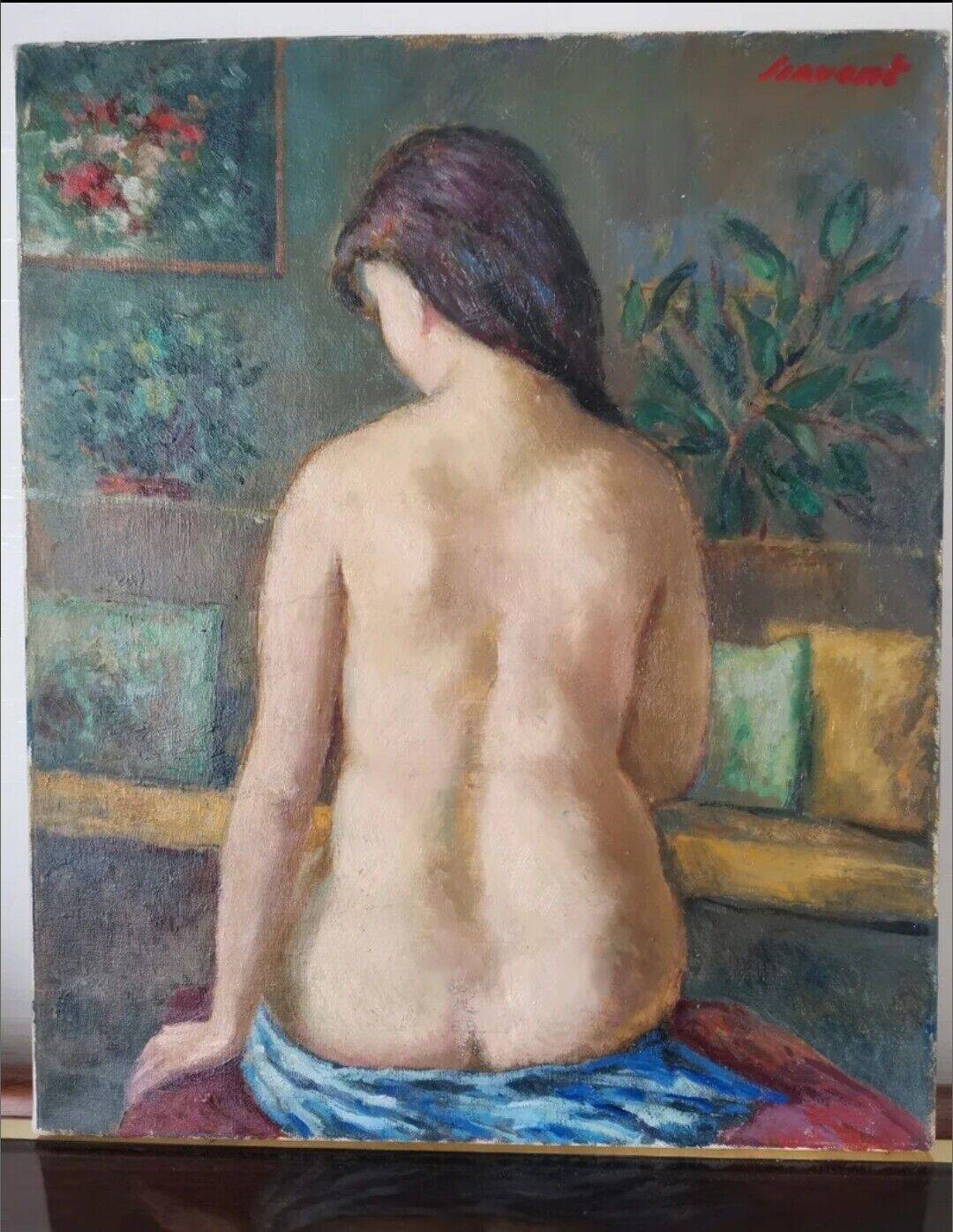 Peinture à l'huile femme nue impressionniste.