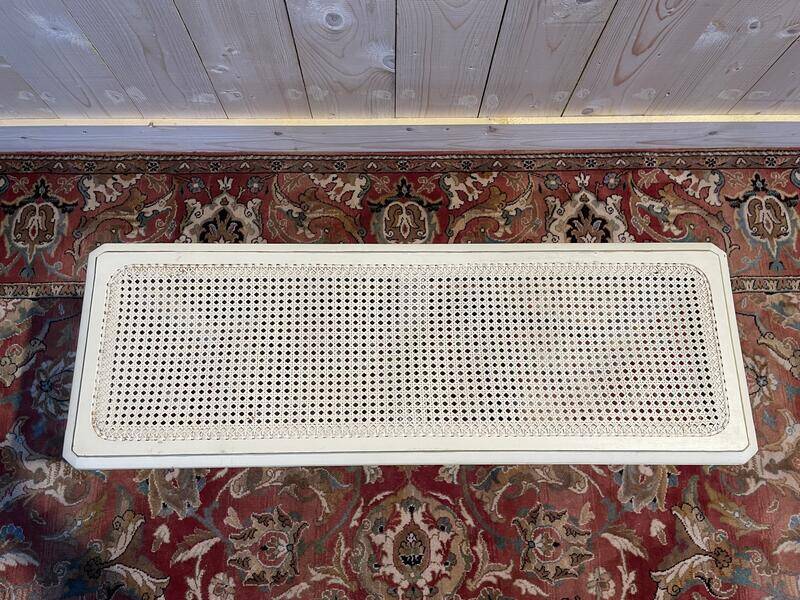 Banquette - Banc de piano peinte en cannage