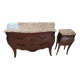 Commode and bedside table in Louis XV style.