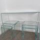 Console glass Akante and nesting side tables