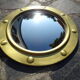 Brass witch mirror 47 cm