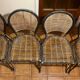 Lot de 4 Chaises en Fer Forgé et Rotin