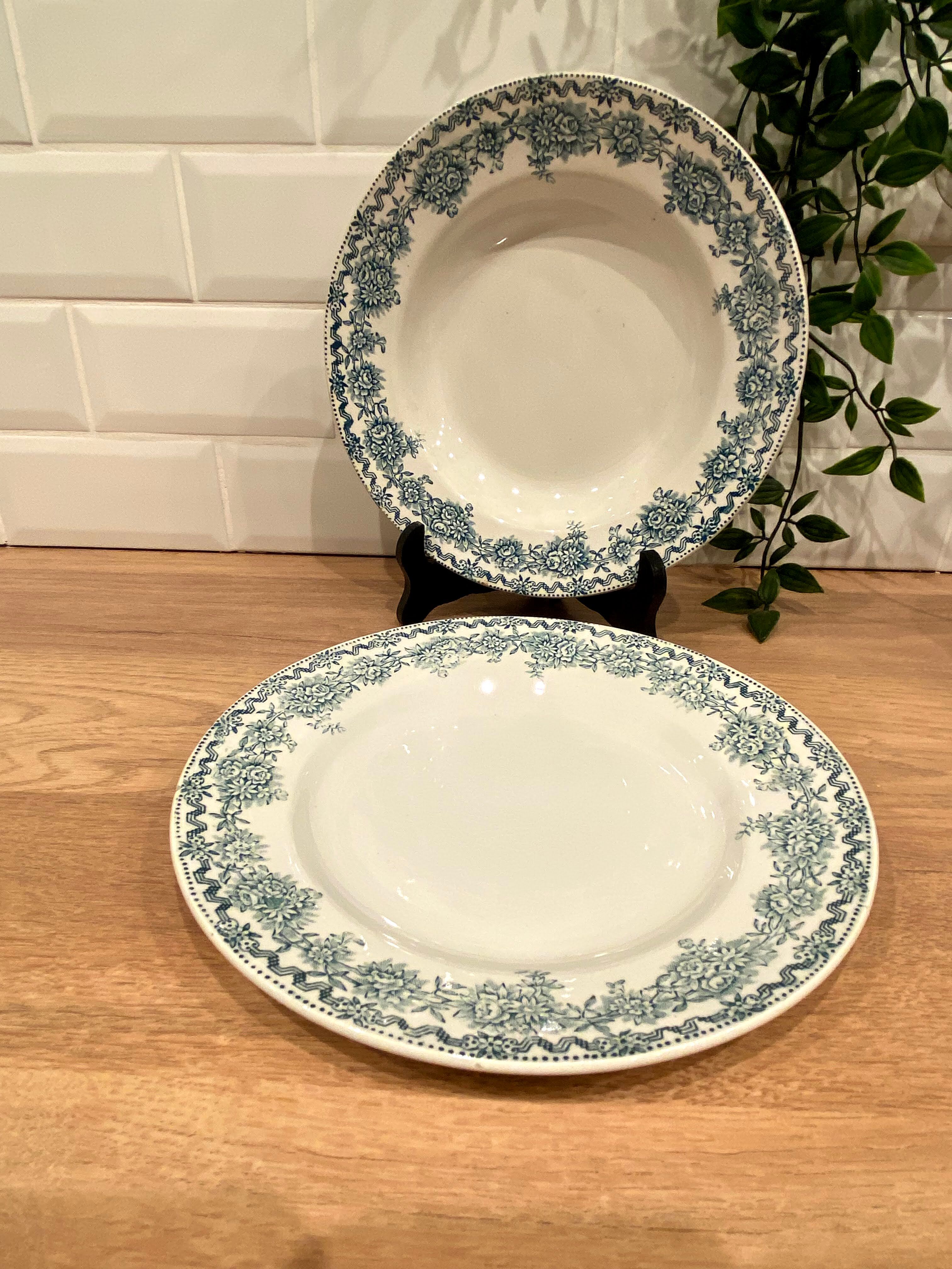 Paire d'assiettes Saint Amand collection Argenton