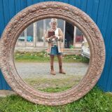 Very imposing wooden mirror