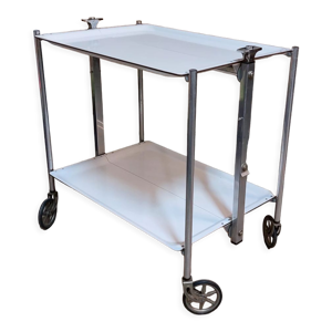 desserte pliante à roulettes