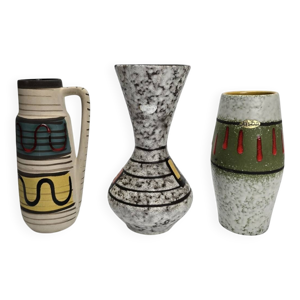 Trio de vases ''Fat lava''