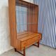 Vtg mid century teak turnidge wall shelving unit room divide Danish design