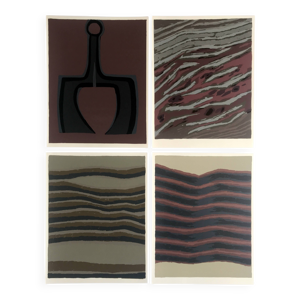 Lot de 4 lithographies - 1978