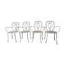 4 wrought iron garden armchairs