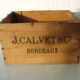Old wooden crate Calvet (wines from bordeaux)