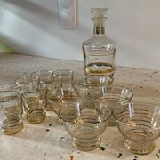 Vintage glass set from the 1950s.