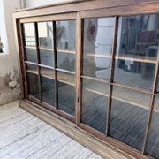 XXL industrial sideboard with glass doors