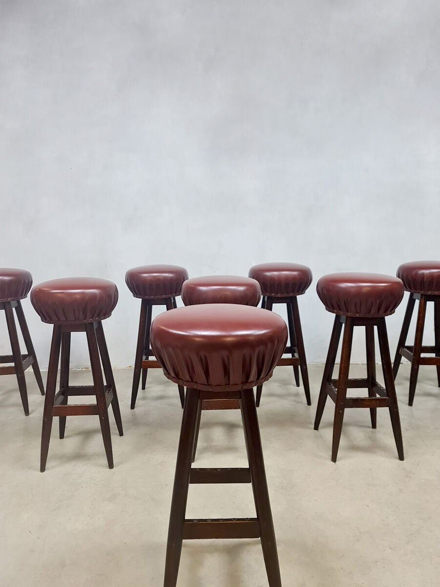 Vintage French barstools sixties 'Moulin Rouge'