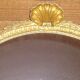 Golden bronze mirror with 55 cm shell