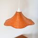 lotus suspension in dark beige Scandinavian rattan and bamboo 1970