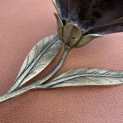 Ashtray flower solid brass 1960s
