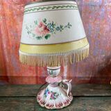 Pink porcelain bedside lamp