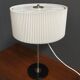 1960s table lamp with a white plissee shade, adjustable in height MCM