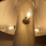 Guzzini lamp, white lacquered metal, height 55cm, 1970s vintage