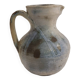 Old bulbous jug pottery vase glazed grey-blue stoneware vintage