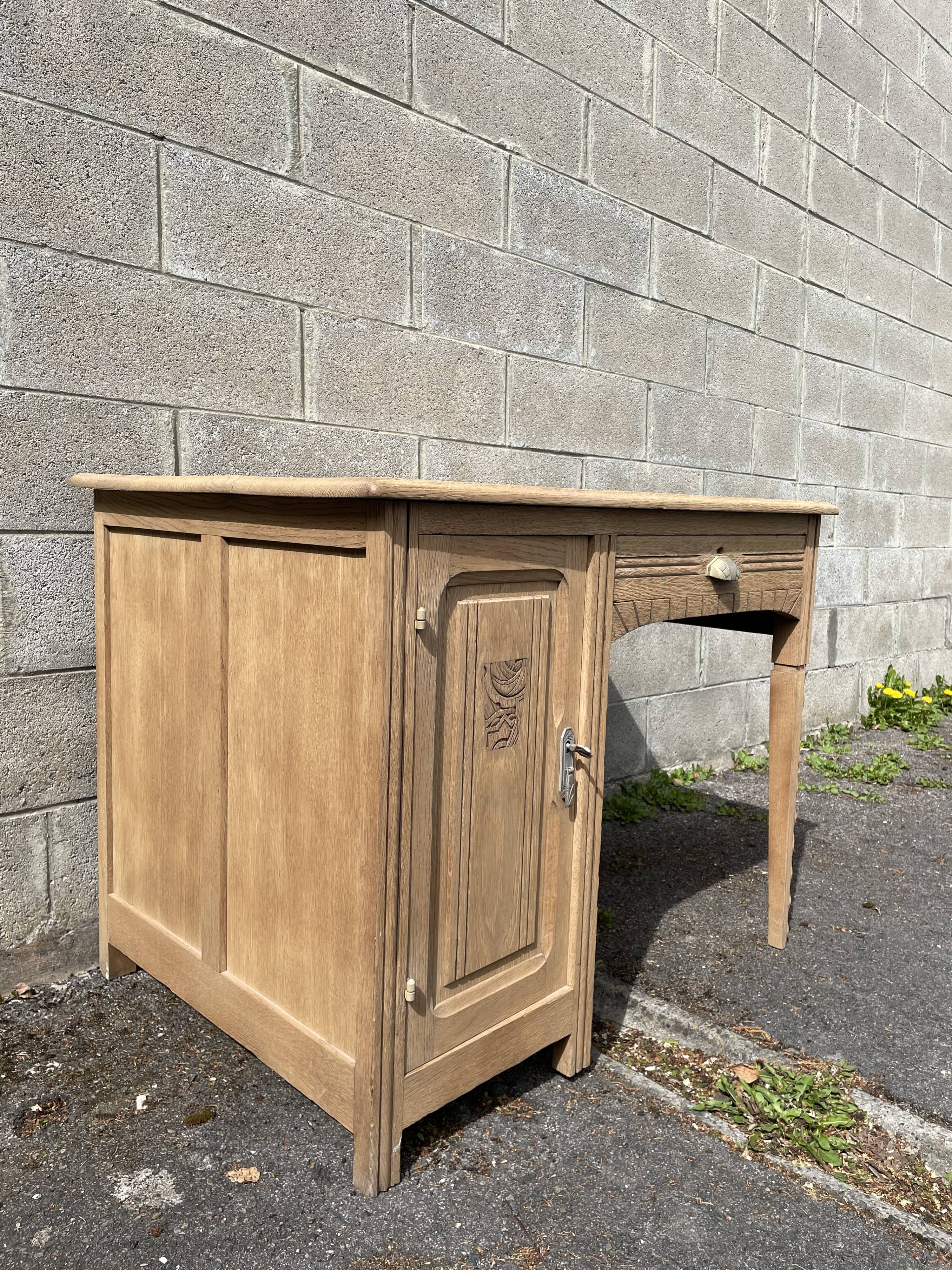 Art Deco children's desk in solid wood