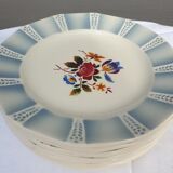 Set 10 plates Claude de Sarreguemines 1930