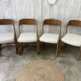 Set of 4 Baumann sled chairs