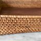 Vintage wood and rattan platter