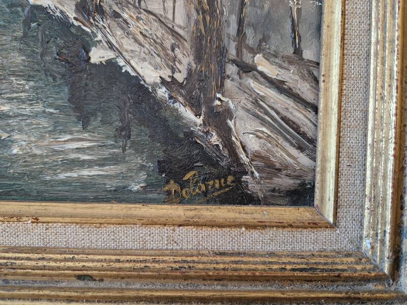 Lucien Delarue (1925-2011) - Oil on canvas - Path in Sologne