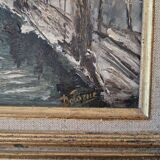 Lucien Delarue (1925-2011) - Oil on canvas - Path in Sologne