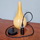 Scandinavian pendant light in honey-colored opaline glass, 1960s