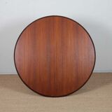 Round extendable dining table in teak, Scandinavian design, 1960.