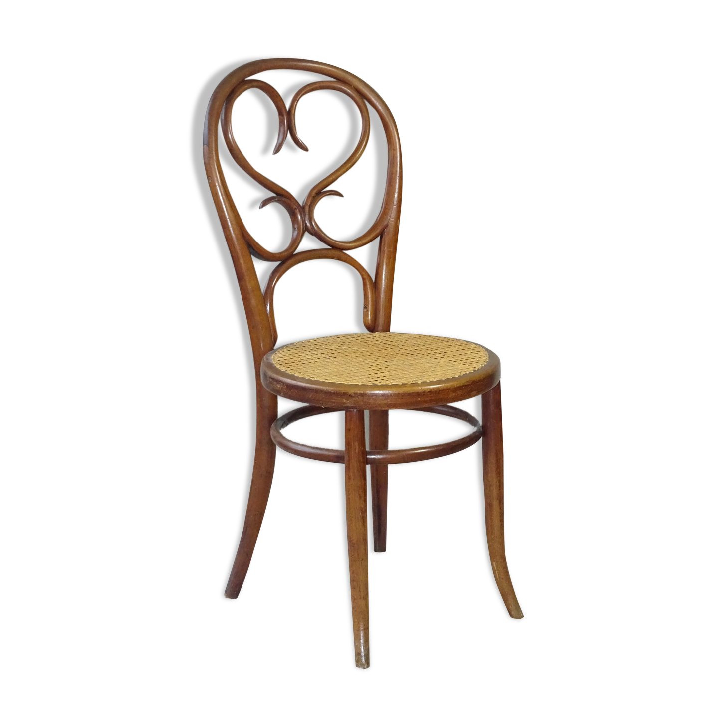Fischel bistro chair Art Nouveau 1880 canne, wood-curved