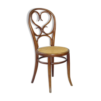 Fischel bistro chair Art Nouveau 1880 canne, wood-curved