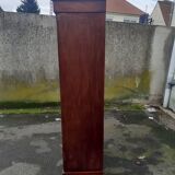 Empire style mahogany and mahogany veneer display case