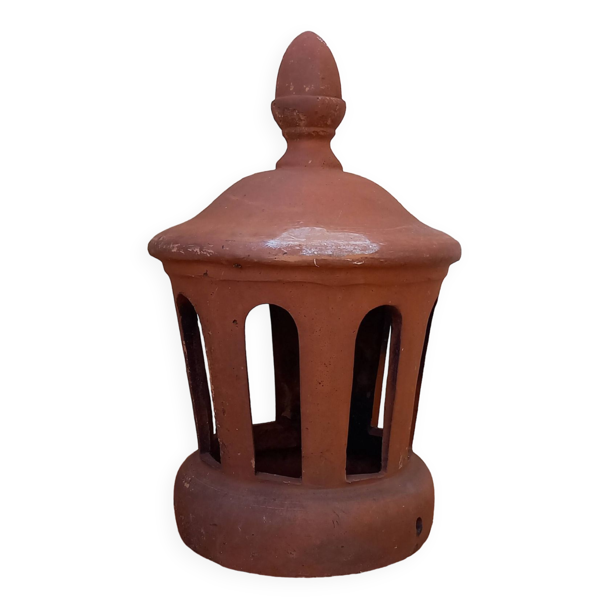Chimney bolster and garden decoration roof