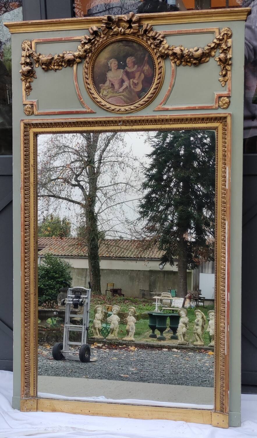 Old trumeau mirror