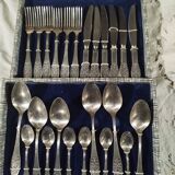 Silver metal cutlery
