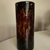 Vase XL verre macchia a macchia écaille design italien 1970