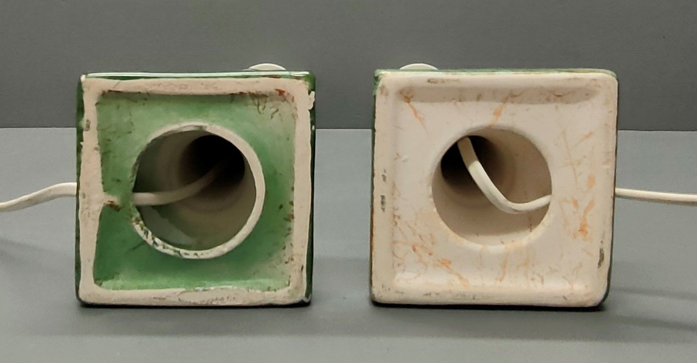 Pair of table lamps in the taste of antique marble columns, 1980s, France