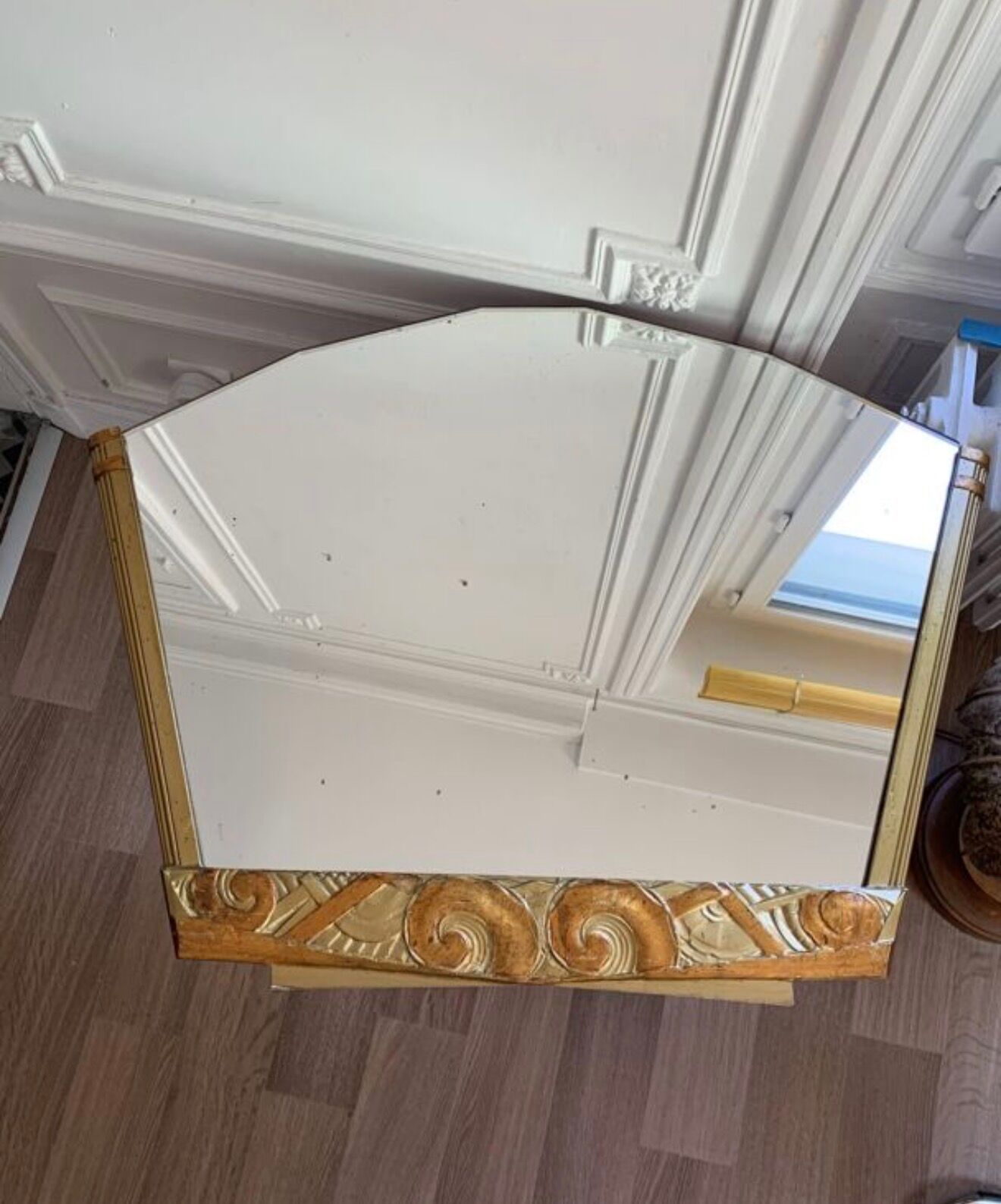 Miroir biseauté trapèze art déco 1920 88x67