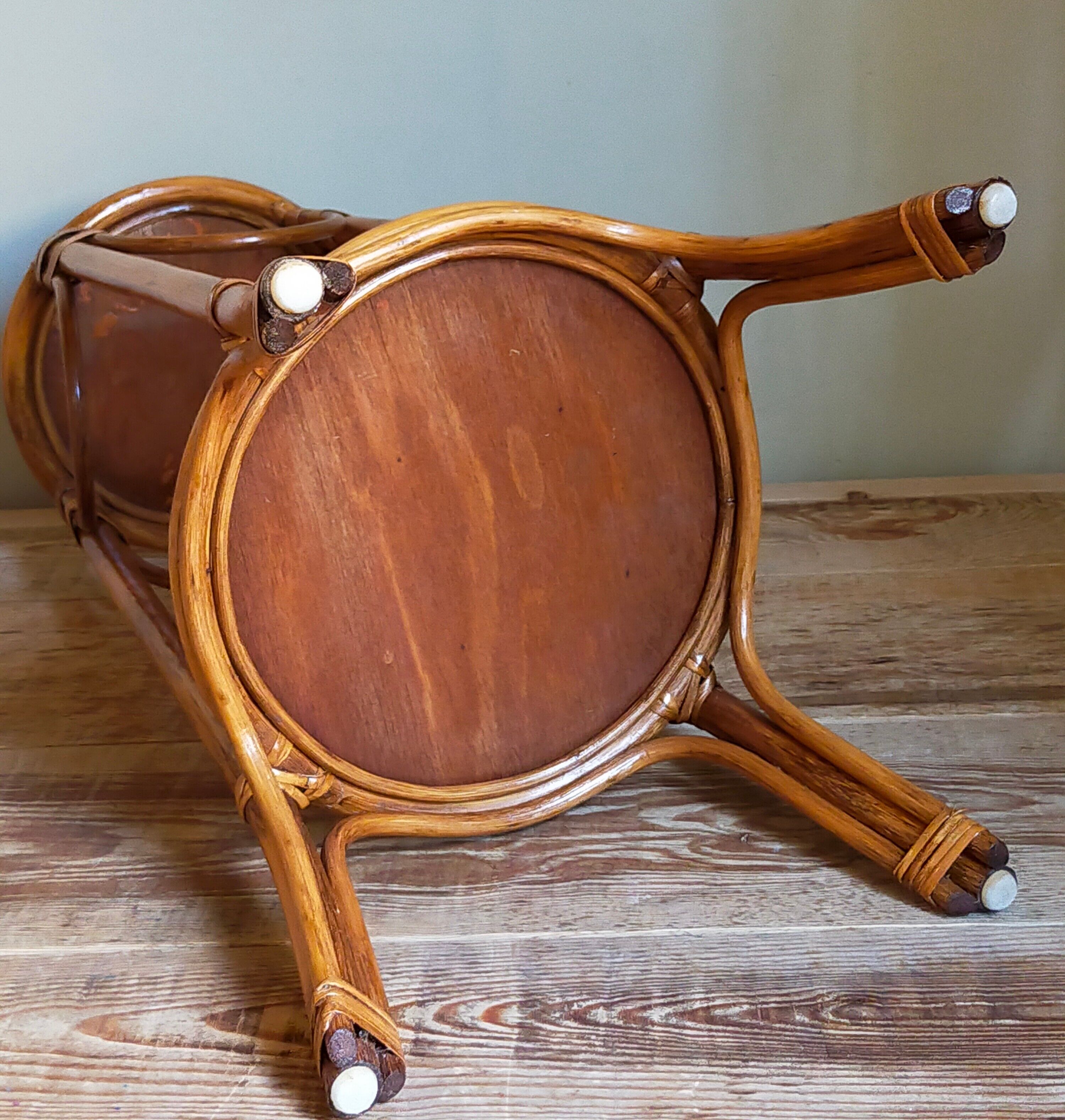 High harness in vintage rattan