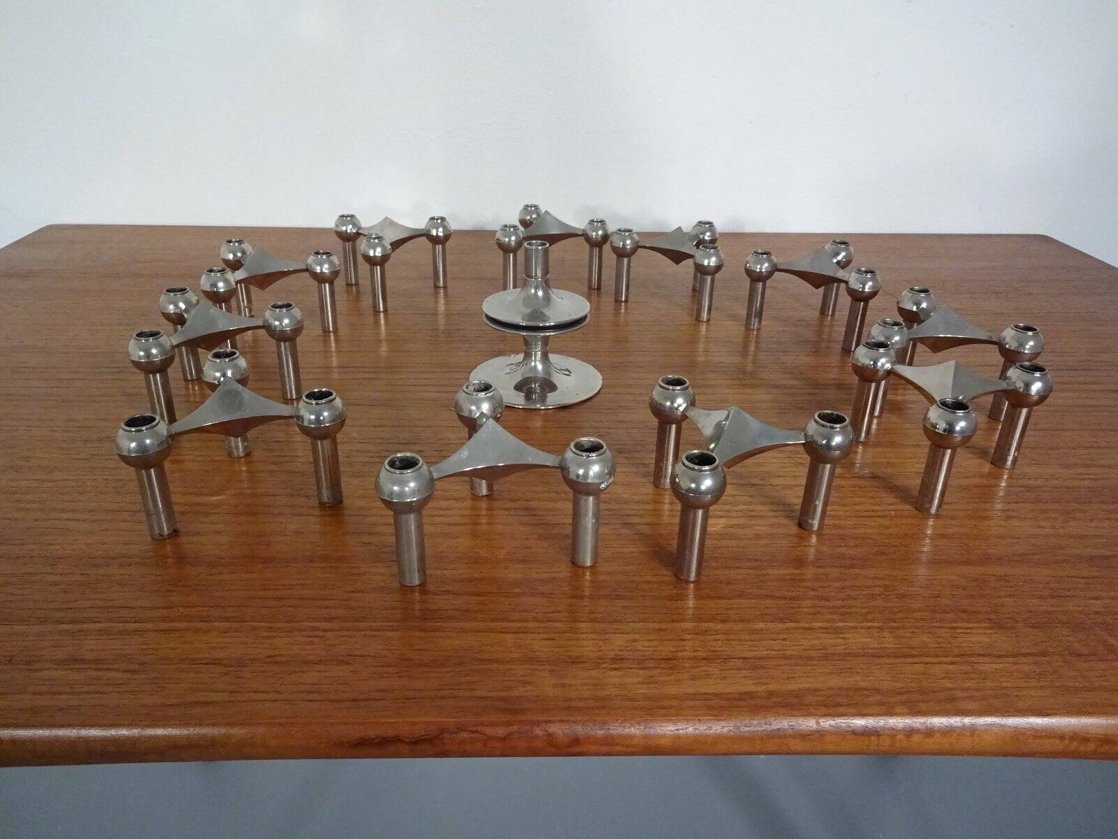 Candleholders by Ceasar Stoffi & Fritz Nagel for BMF, 1960s, Set of 12