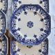 6 dessert plates ironstone Longchamp Rouen 19th century