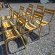 Vintage iron bistro chairs x 9