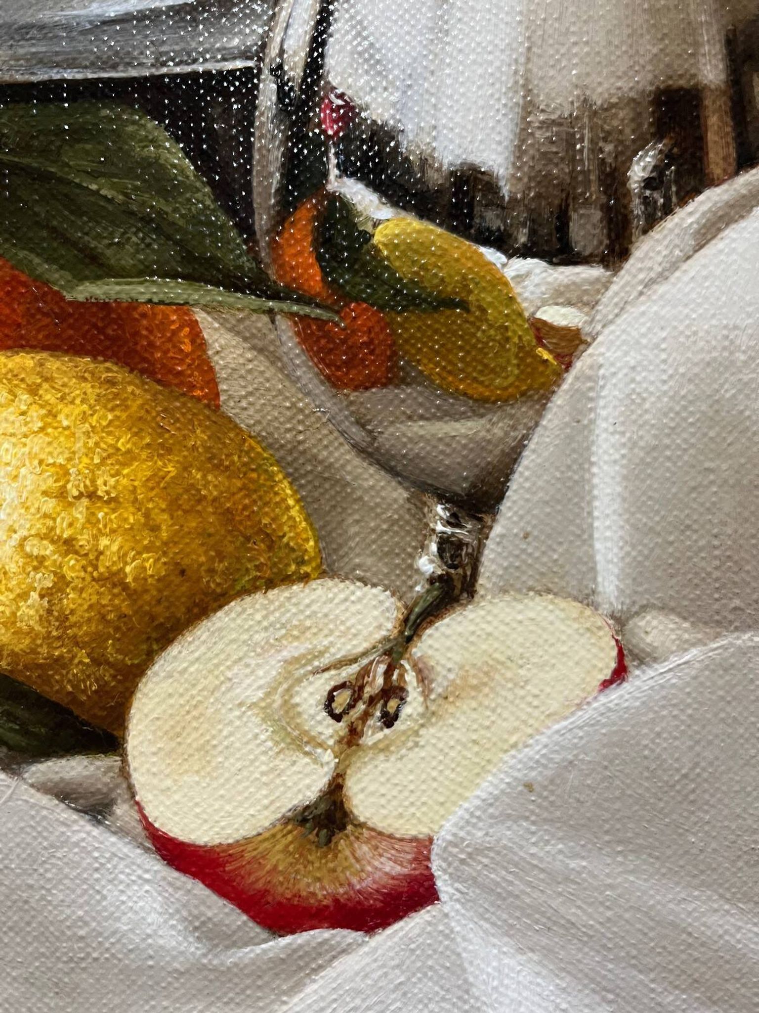 Tableau HST Elena Gualtierotti (born in 1961) "Still Life with Fruits"