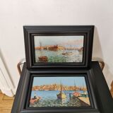 Pair of oil paintings on canvas 1930s