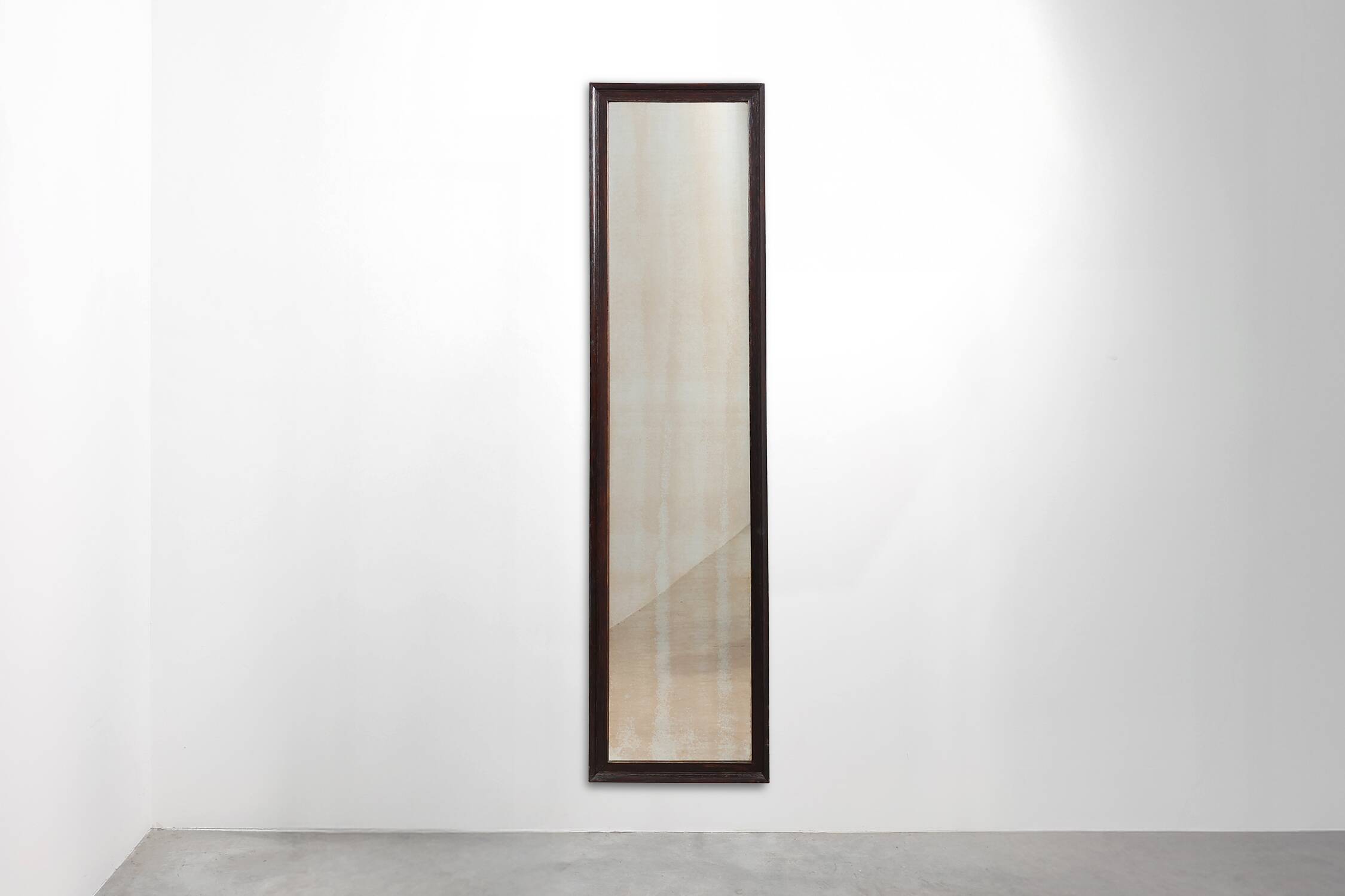 Miroir belge Art Déco en bois avec verre vieilli, vers 1930