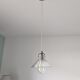 Vintage glass pendant lamp Westinghouse XIXth