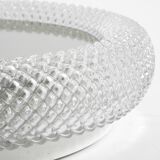 Stunning 1960s illuminated Limburg crystal glass wall mirror